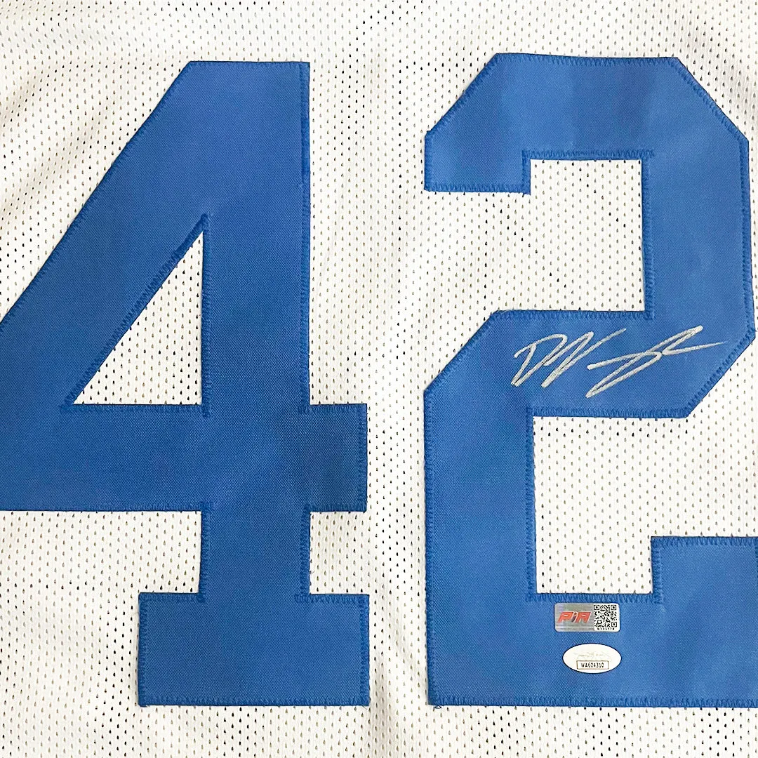 Deuce Vaughn Signed Dallas White Football Jersey (JSA)