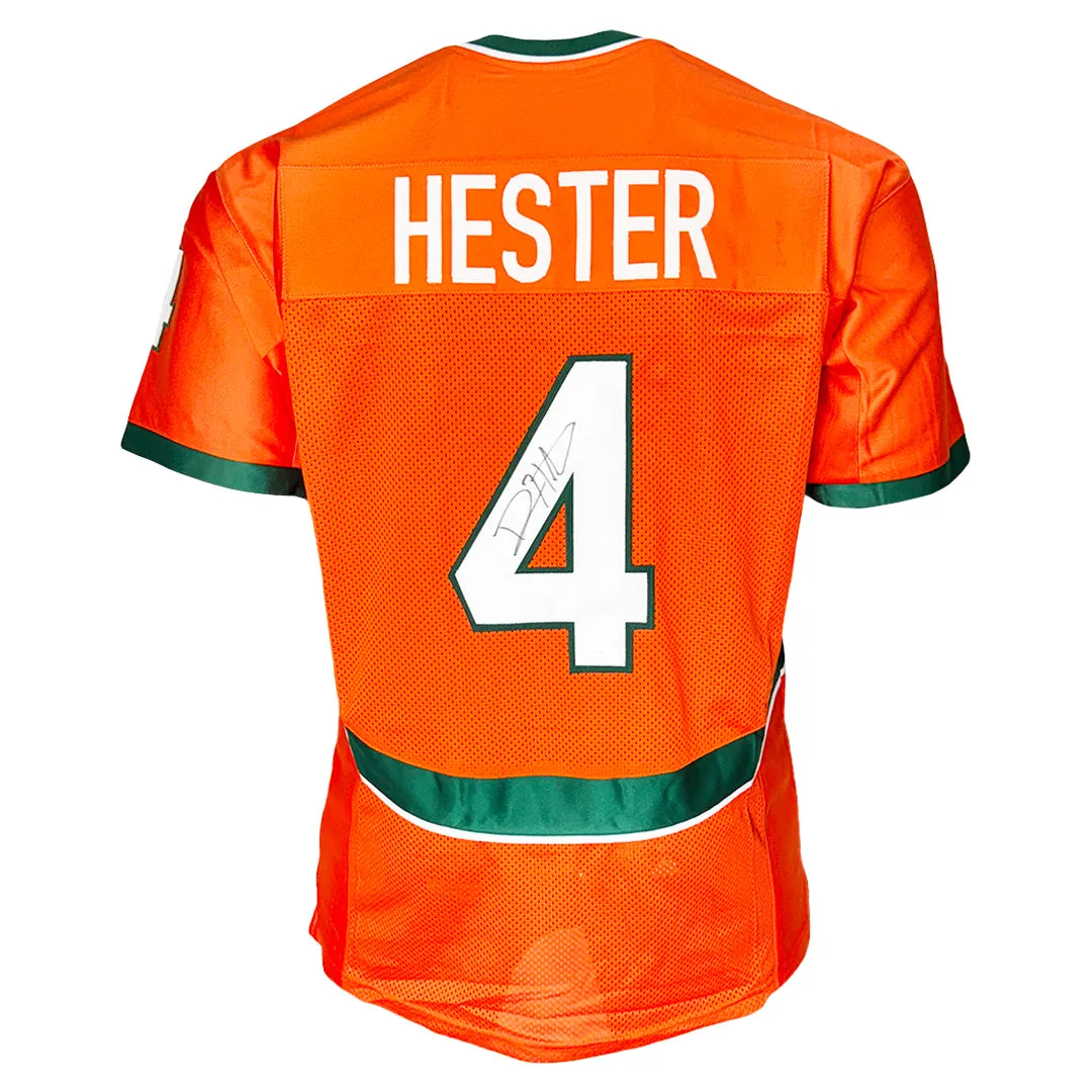 Devin Hester Signed Miami College Orange Football Jersey (JSA)