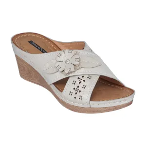 Dory Silver Wedge Sandals