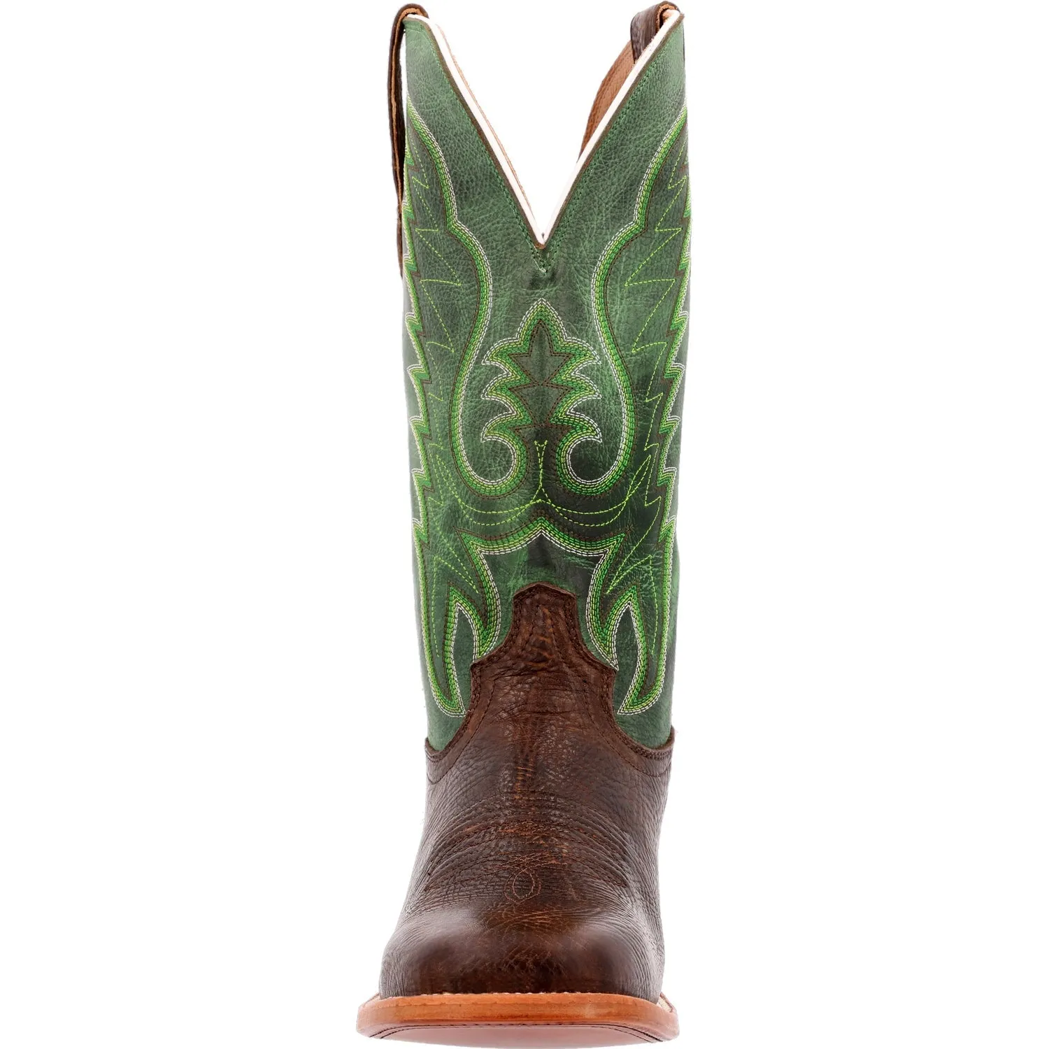 Durango Mens Arena Pro Western Hickory/Shamrock Green Leather Cowboy Boots