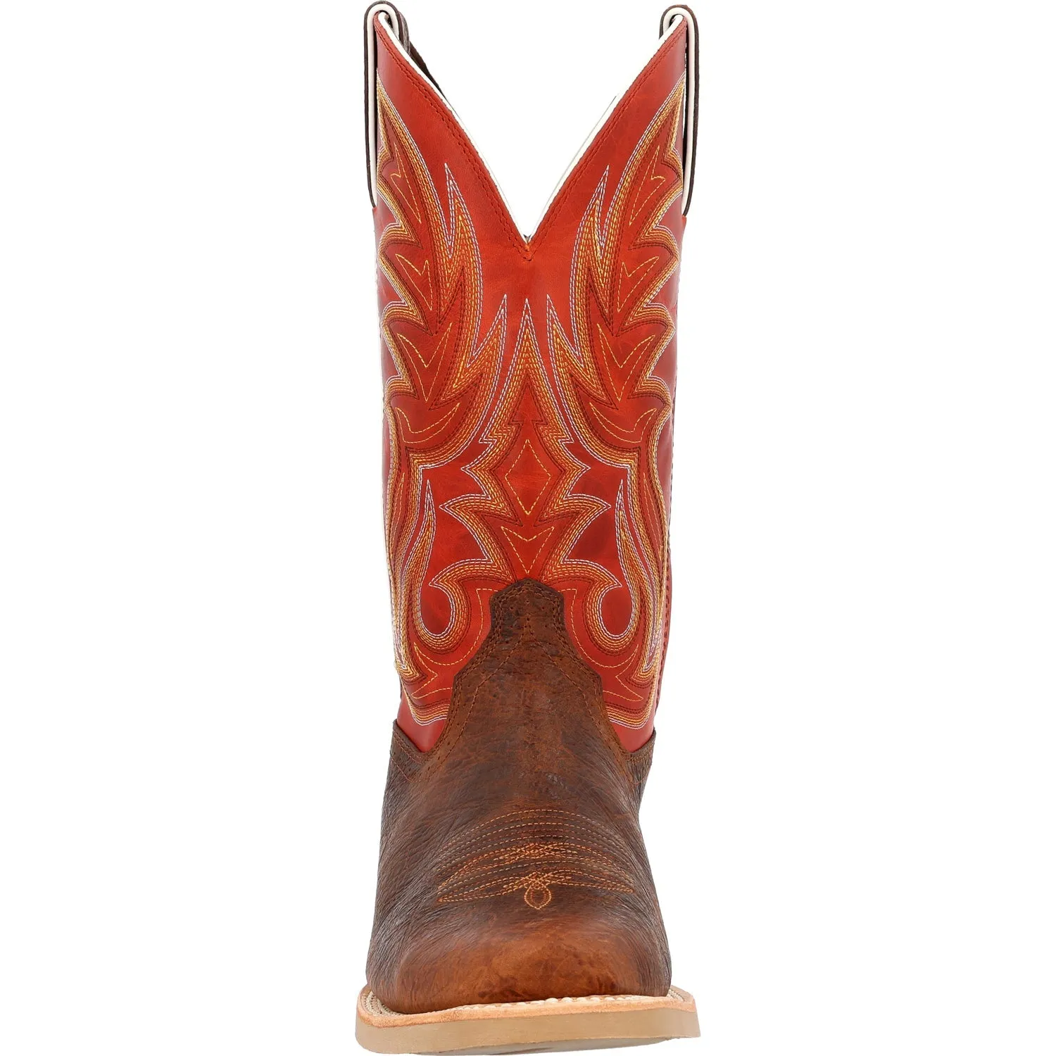 Durango Mens Rebel Pro Western Cognac Crunch/Red Leather Cowboy Boots