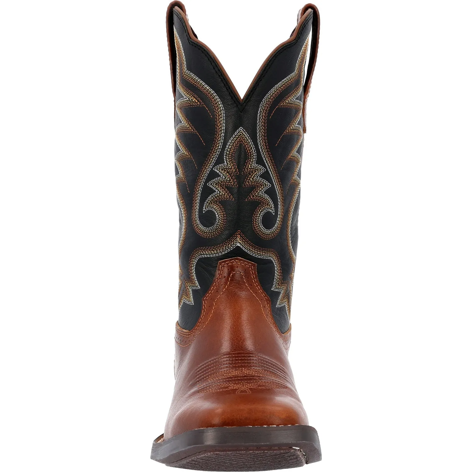 Durango Mens Saddlebrook Western Hickory/Black Onyx Leather Cowboy Boots