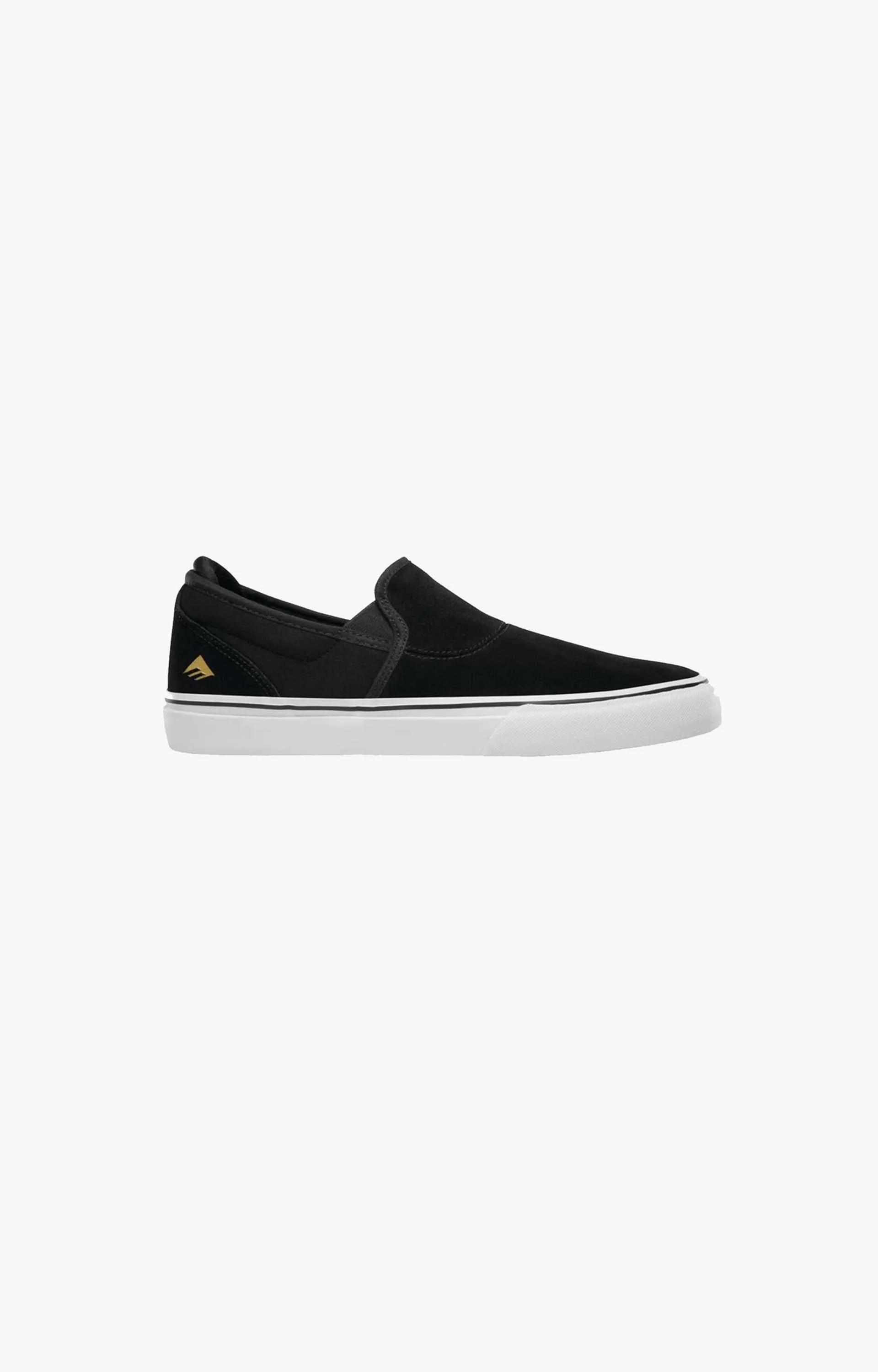 Emerica Wino G6 Slip On Youth Shoe, Black/White/Gold