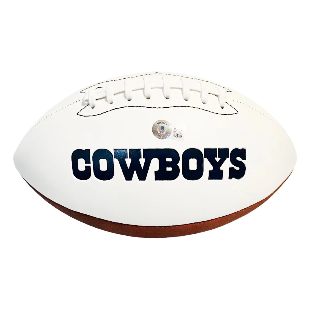 Everson Walls Signed 4x Pro Bowl Inscription Dallas Cowboys Official NFL Team Logo Football (Beckett)