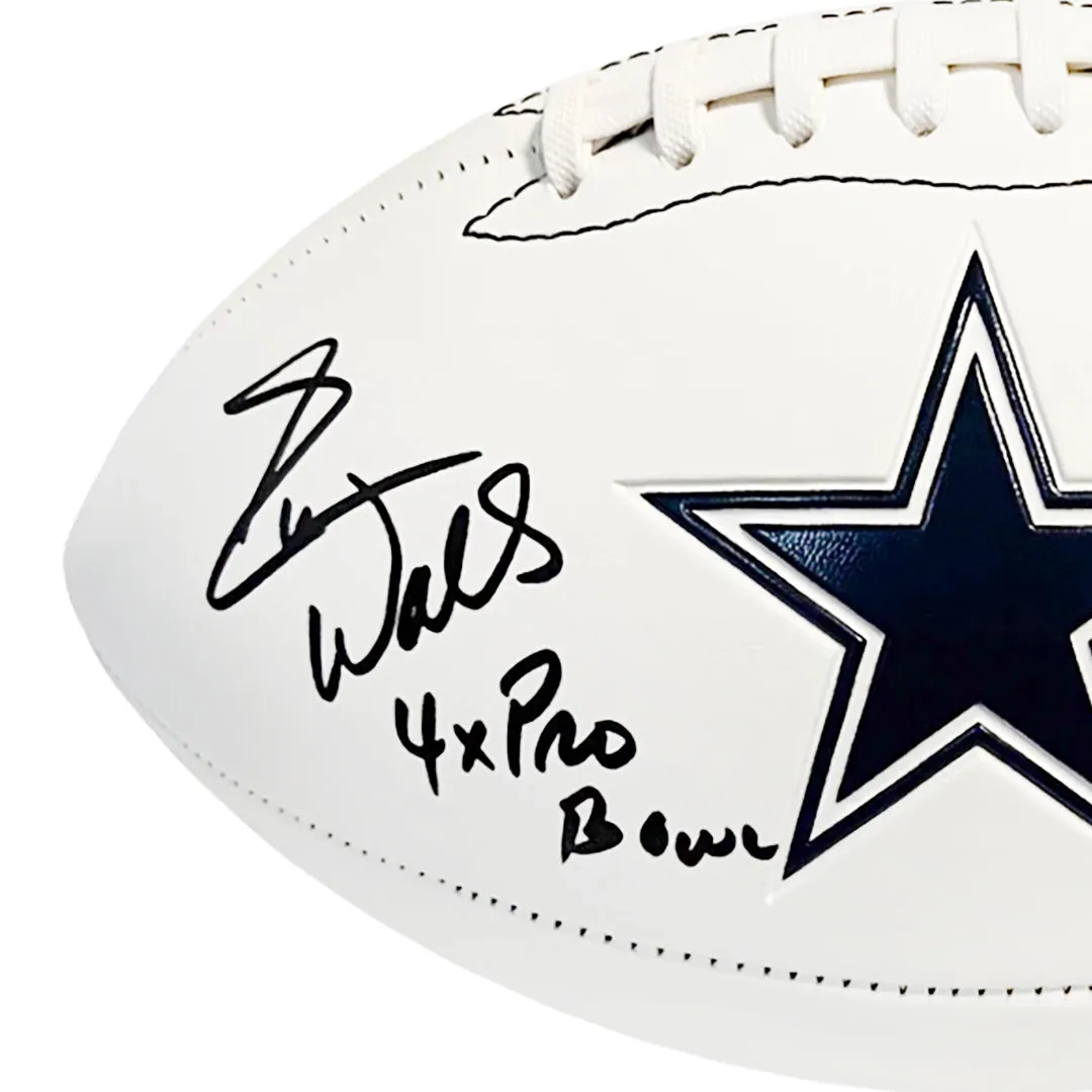 Everson Walls Signed 4x Pro Bowl Inscription Dallas Cowboys Official NFL Team Logo Football (Beckett)