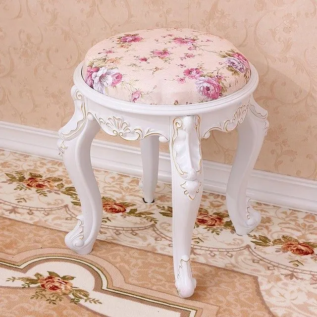 Fashion European Living Room Change Shoes Stool Dressing Stool Makeup Stool Chair Bedroom Wooden Bench 15%