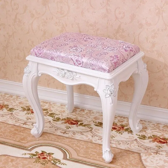 Fashion European Living Room Change Shoes Stool Dressing Stool Makeup Stool Chair Bedroom Wooden Bench 15%