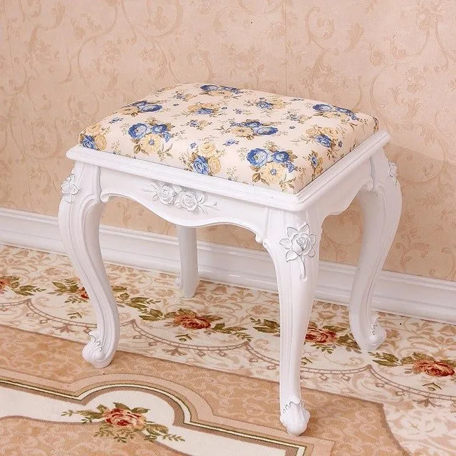 Fashion European Living Room Change Shoes Stool Dressing Stool Makeup Stool Chair Bedroom Wooden Bench 15%