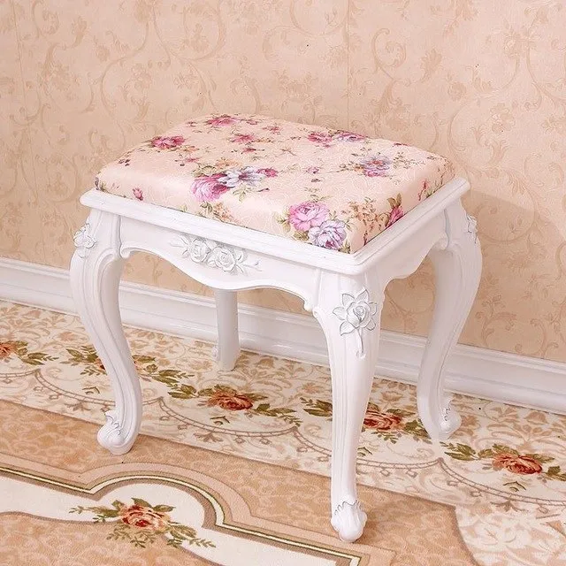 Fashion European Living Room Change Shoes Stool Dressing Stool Makeup Stool Chair Bedroom Wooden Bench 15%