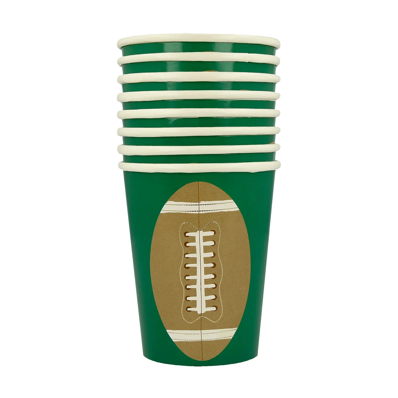 Football Cups, Set of 8 Football Cups by Meri Meri, Holds 9 Ounces