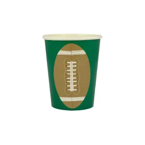 Football Cups, Set of 8 Football Cups by Meri Meri, Holds 9 Ounces