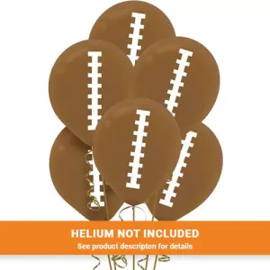 Football Flat Printed Latex Balloons 12"  | 6ct