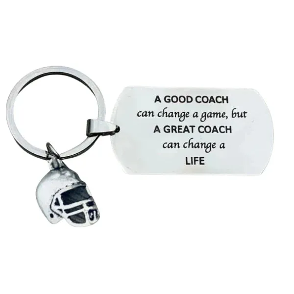 Football Great Coach Can Change a Life Keychain