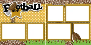 Football MVP Yellow - Digital Scrapbook Pages - INSTANT DOWNLOAD