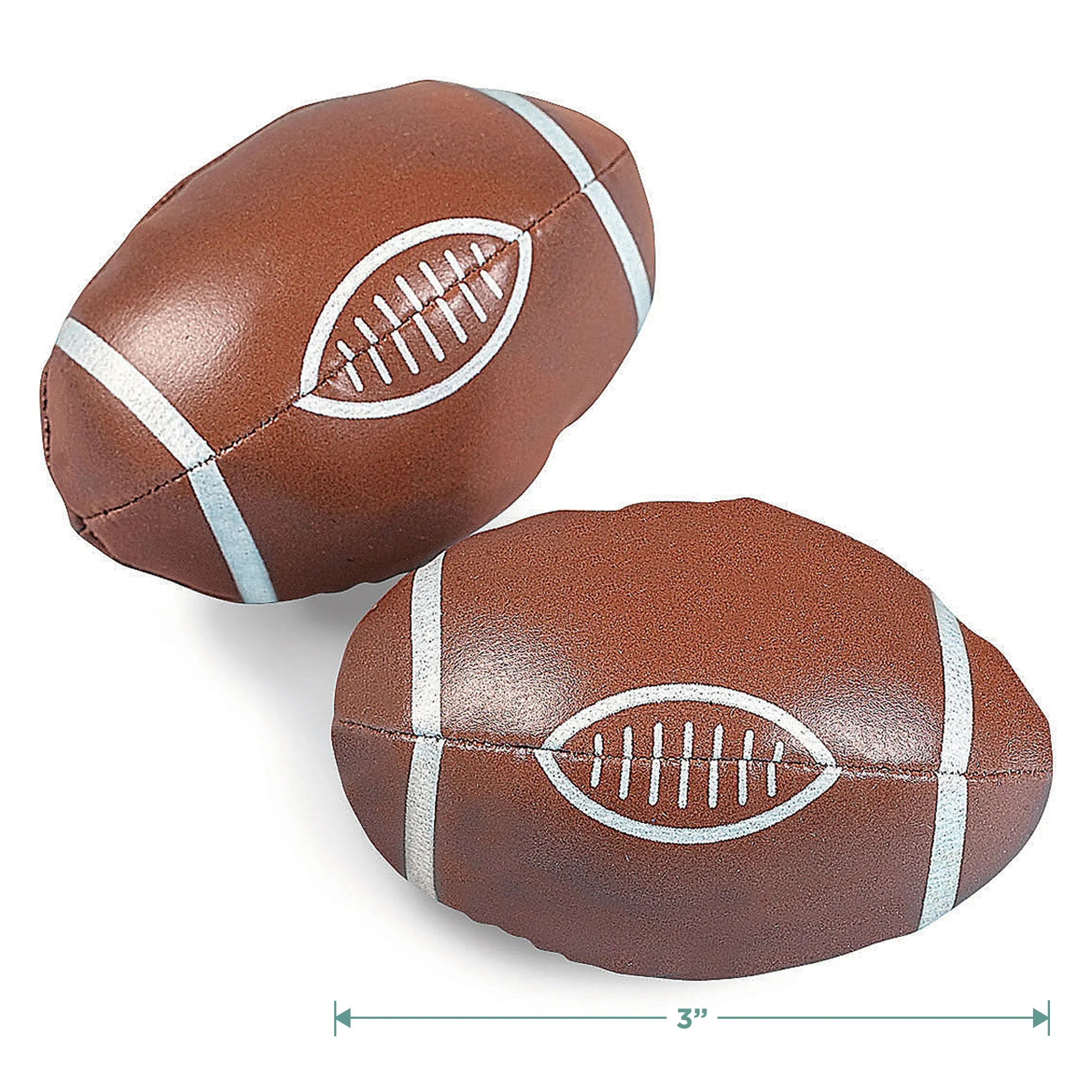 Football Party Favors - Treat Bags, Foam Footballs, Clappers, and Whistles (For 12 Total Favor Bundles)