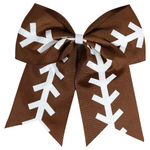 Football Sports Hair Bow