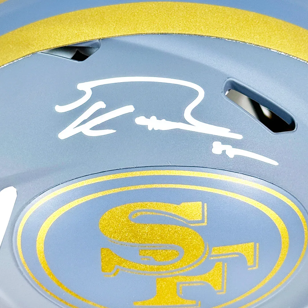 George Kittle Signed San Francisco 49ers Slate Alternate Speed Mini Football Helmet (Beckett)