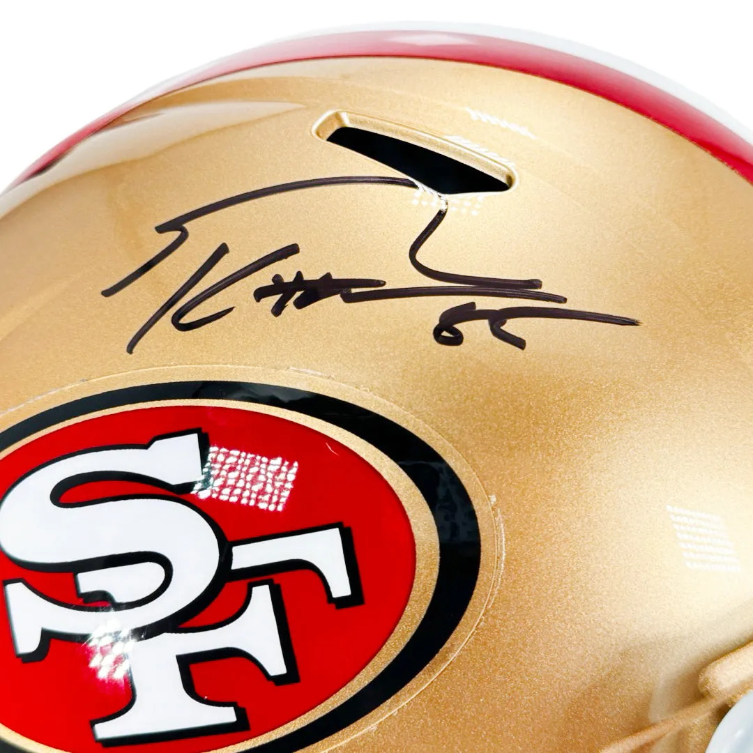 George Kittle Signed San Francisco 49ers Speed Full-Size Replica Football Helmet (Beckett)