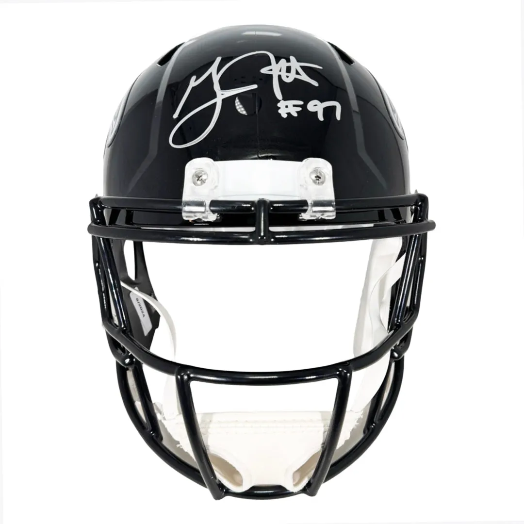 Grady Jarrett Signed Atlanta Falcons Speed Full-Size Replica Football Helmet (Beckett)