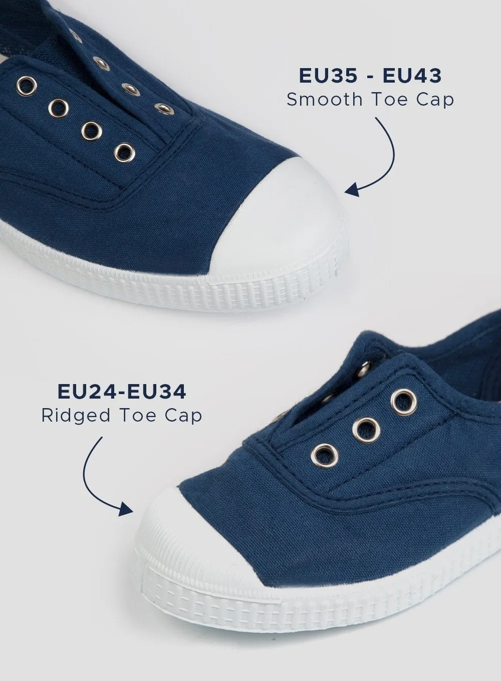 Hampton Canvas Plum Plimsolls in Navy