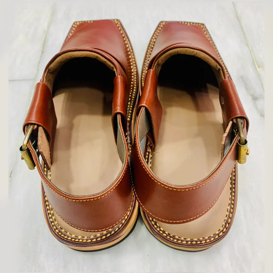 Handmade Traditional Brown Men's Leather Sandals