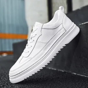 Hnzxzm Men Shoes lace up Fashion genuine Leather Board Shoe Comfortable Casual Shoes men Outdoor Male Sneakers Tenis Masculino