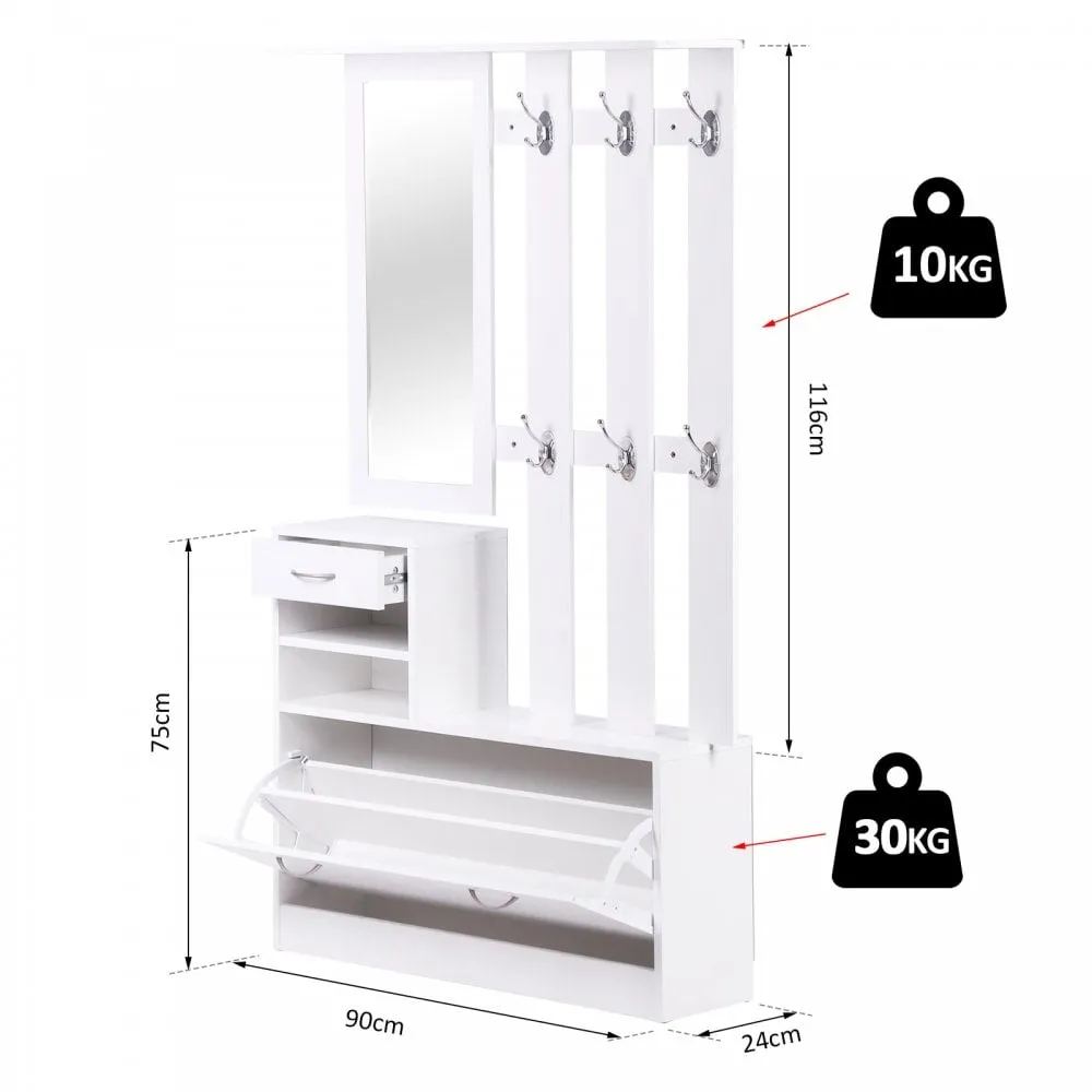 HOMCOM Storage Unit -White