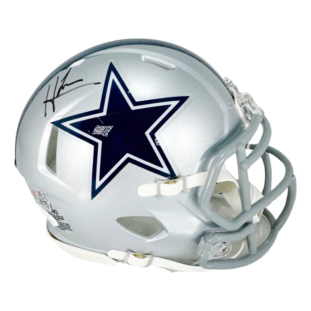 Hunter Luepke Signed Dallas Cowboys Speed Mini Football Helmet (JSA)