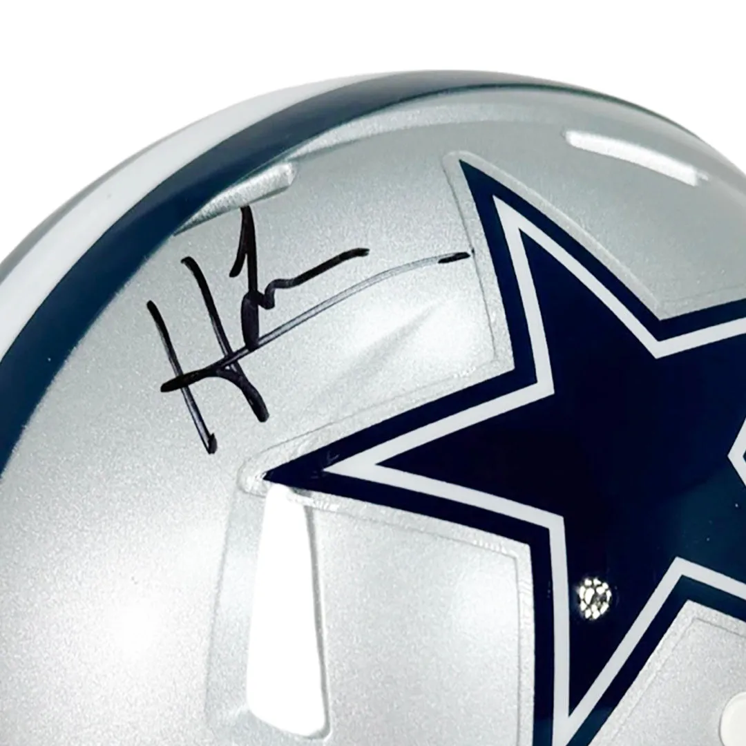 Hunter Luepke Signed Dallas Cowboys Speed Mini Football Helmet (JSA)