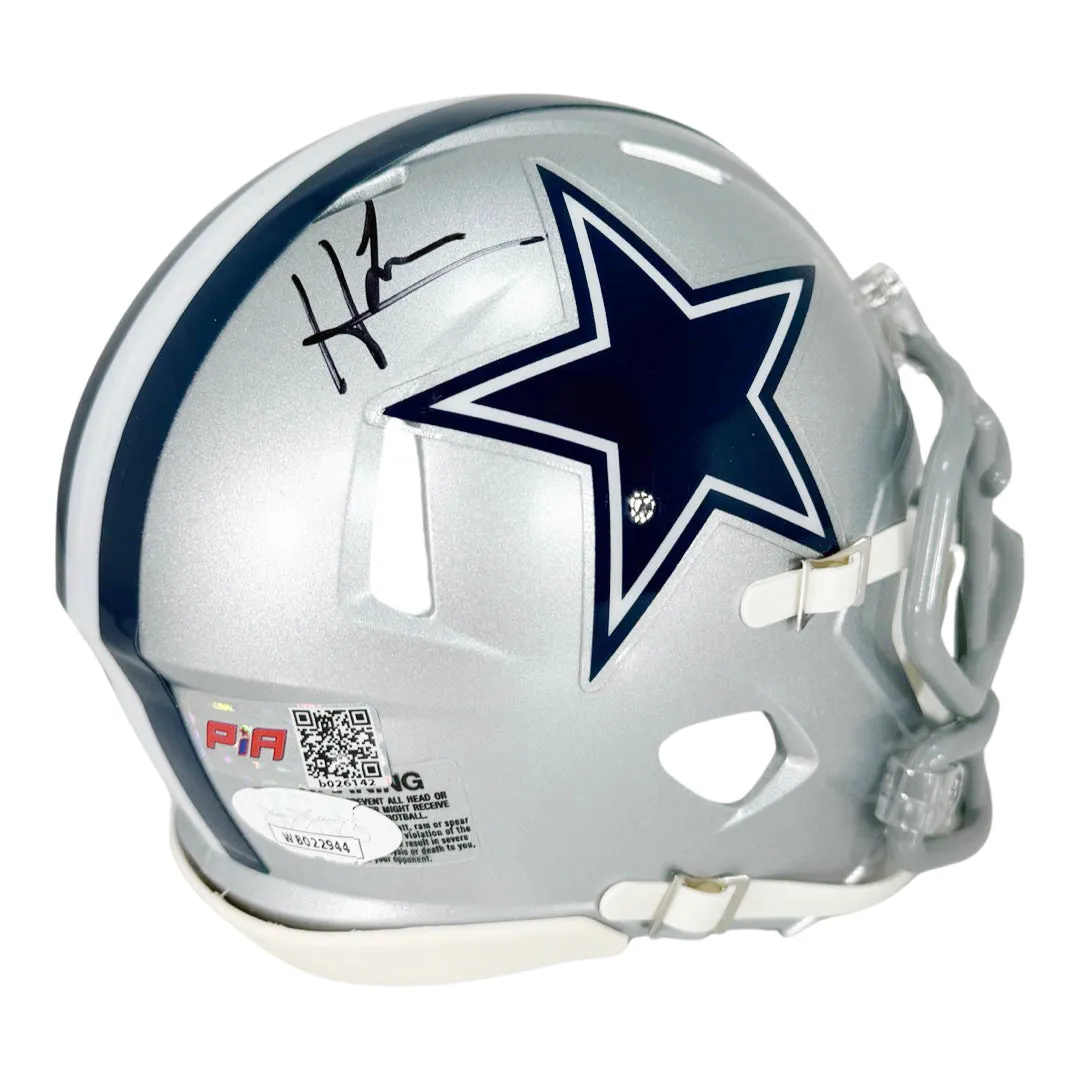 Hunter Luepke Signed Dallas Cowboys Speed Mini Football Helmet (JSA)