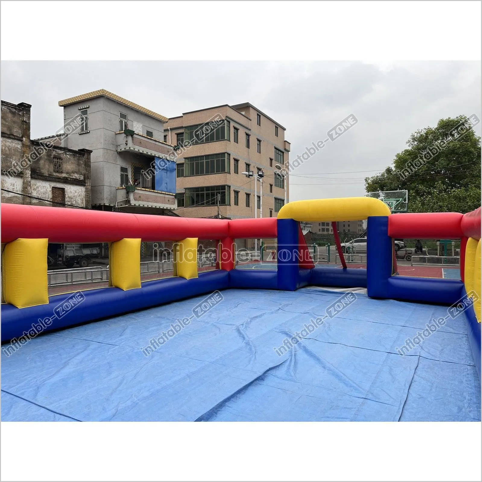 Inflatable Soccer Field Funny Blow Up Soccer Field Inflatable Football Arena Sports Game