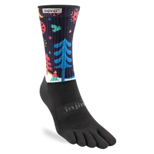 Injinji Womens Trail Midweight Coolmax Crew Toe Socks