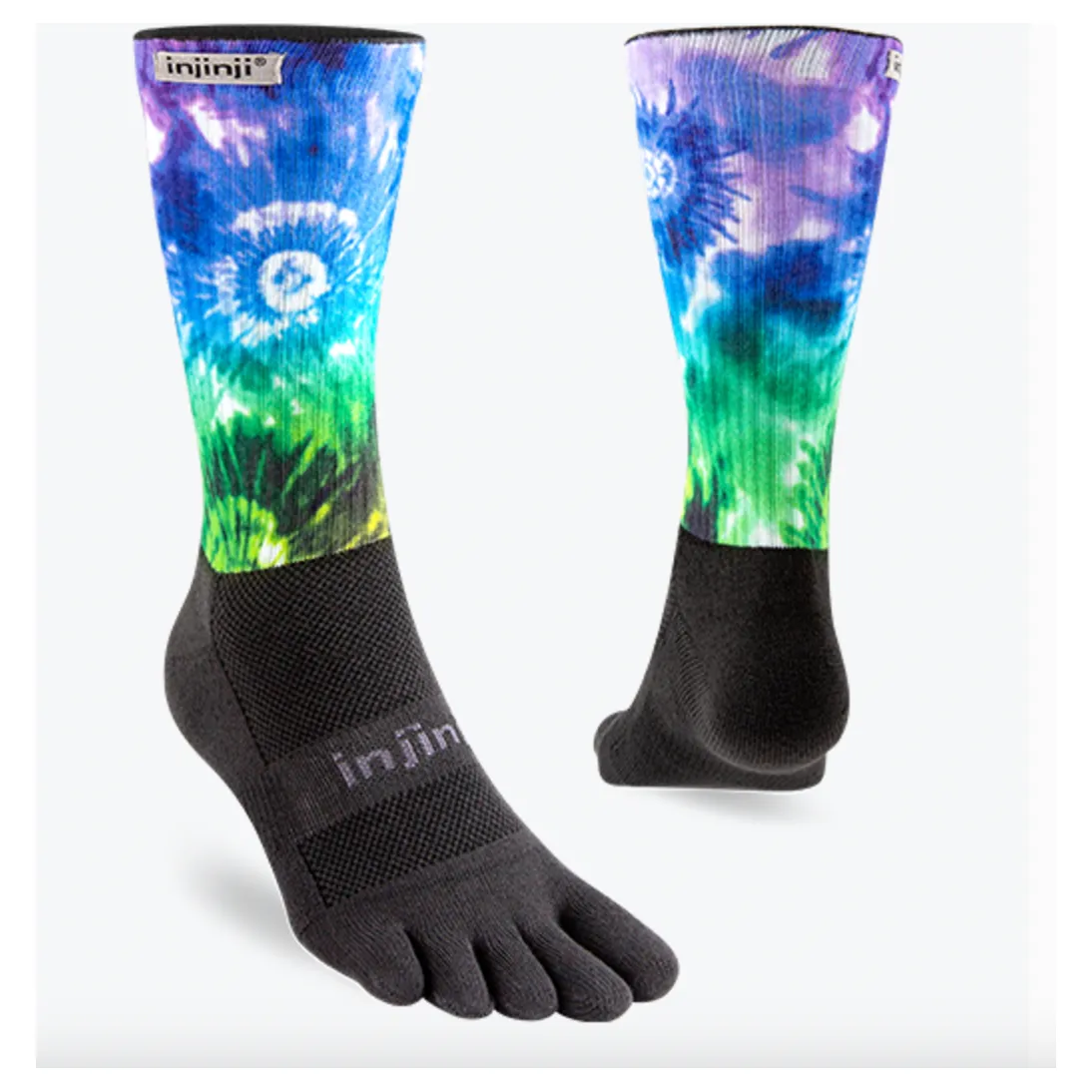 Injinji Womens Trail Midweight Coolmax Crew Toe Socks