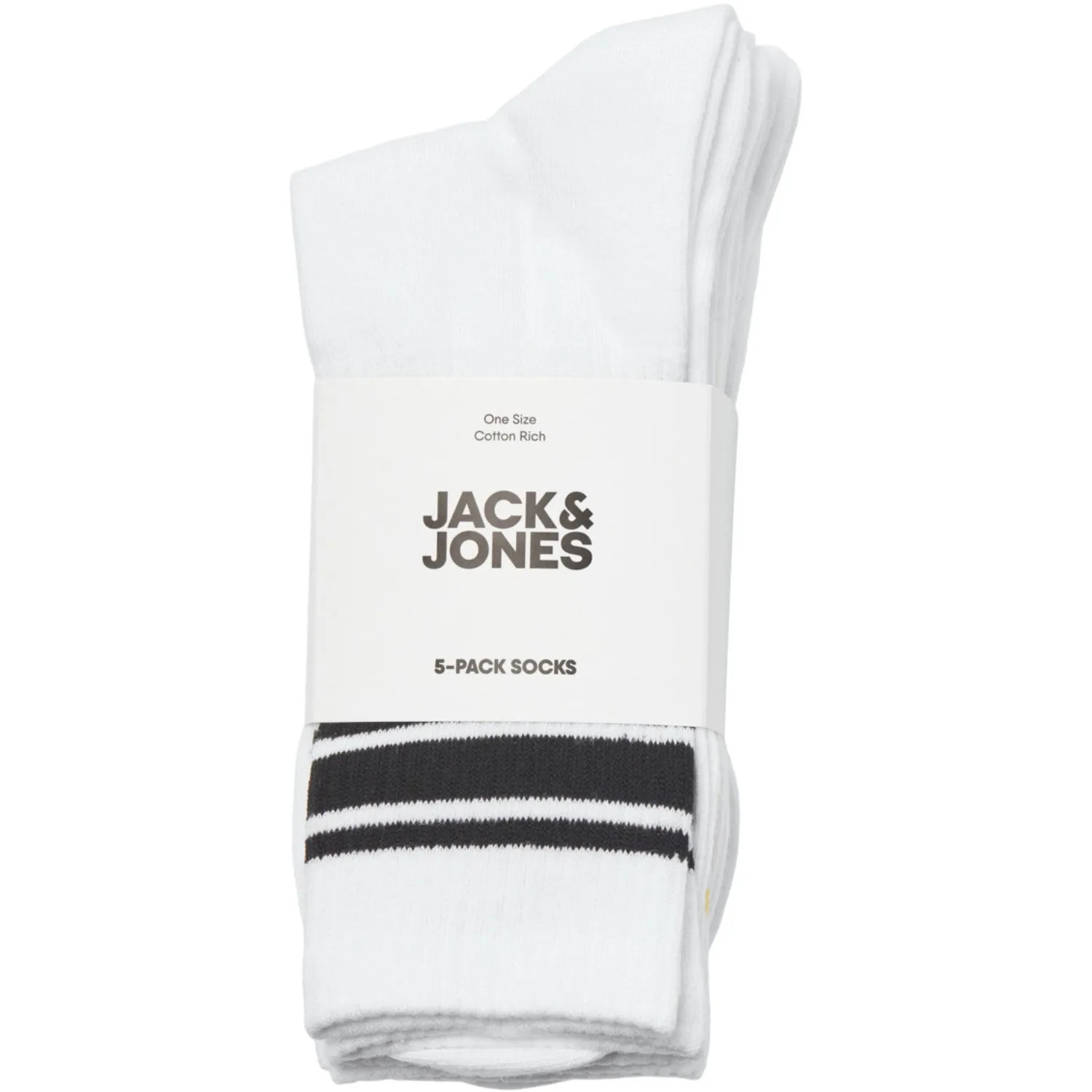 Jack & Jones Junior Bright White Actrey Tennis Socks 5-pack