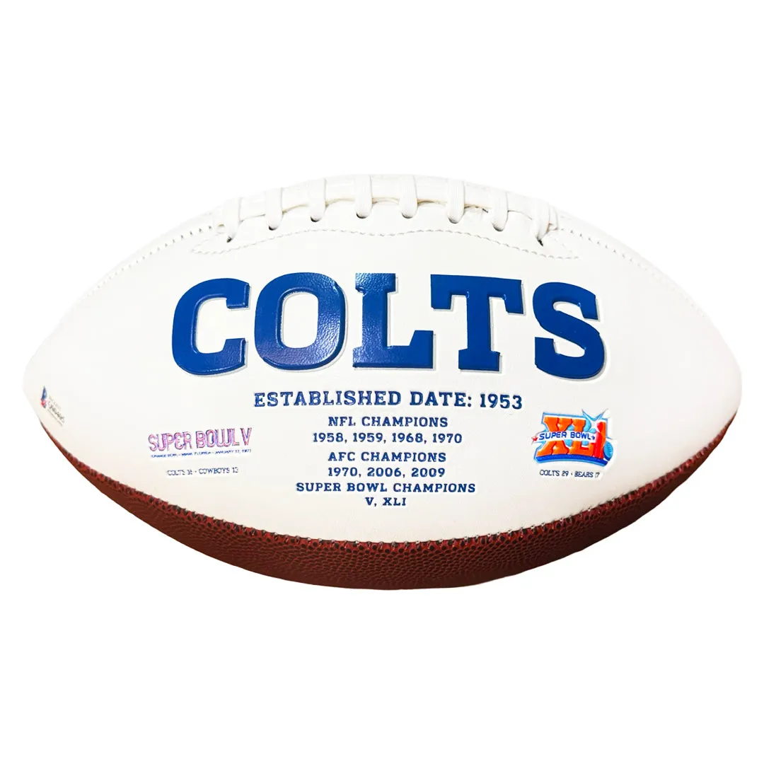 Jacoby Brissett Signed Indianapolis Colts Official NFL Team Logo Football (Beckett)