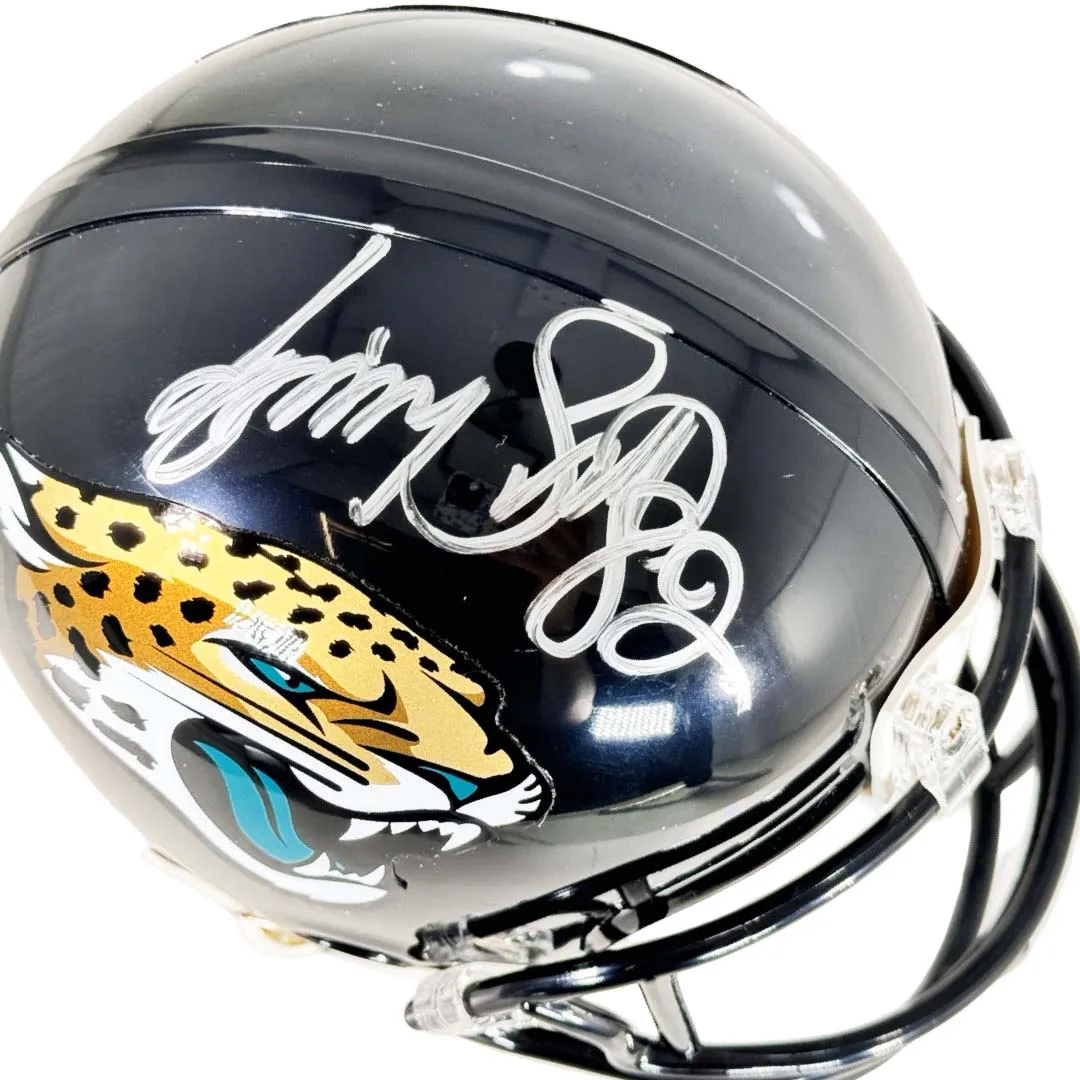 Jimmy Smith Signed Jacksonville Jaguars Mini Football Helmet (JSA)