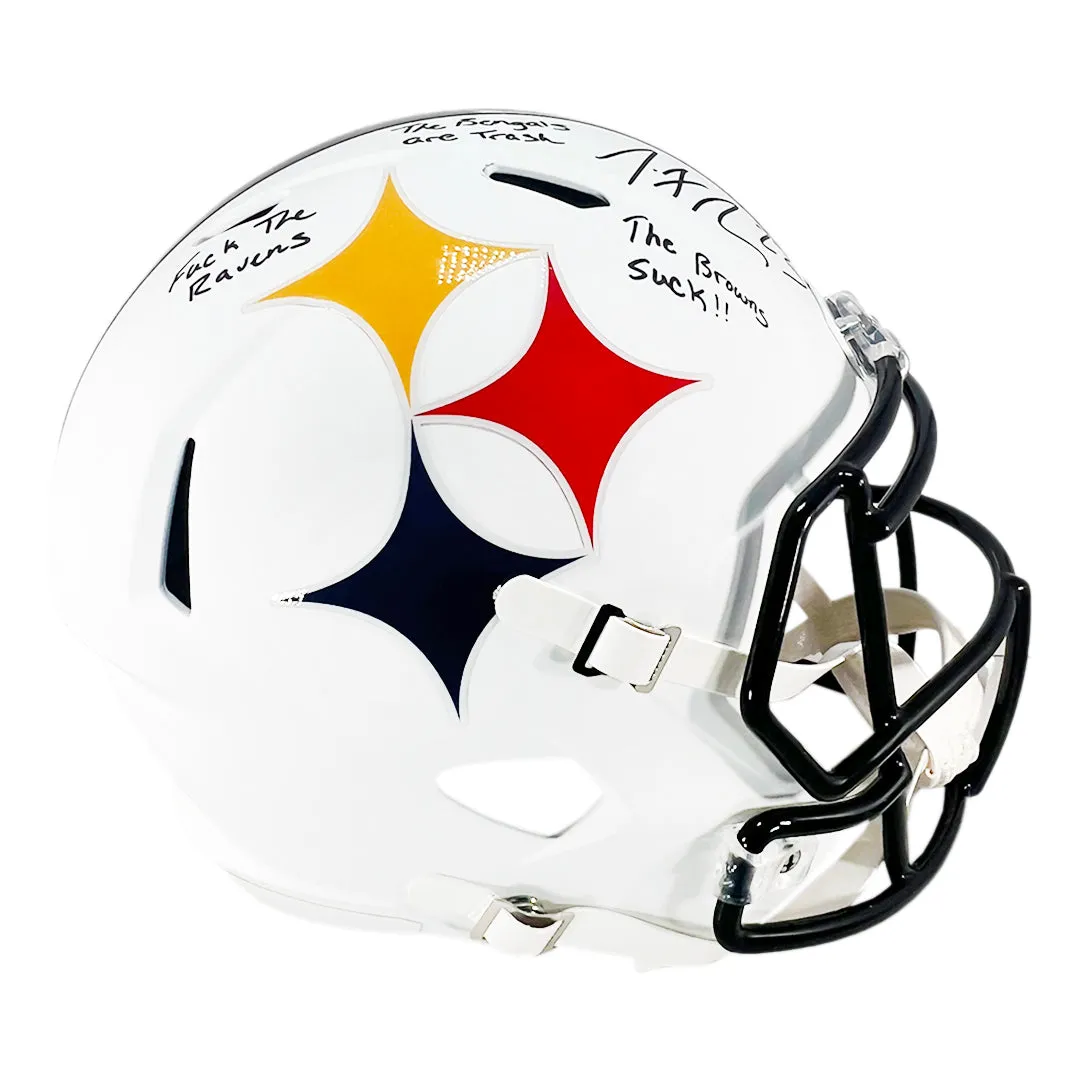 Joe Haden Signed Multi Inscription Inscription Pittsburgh Steelers AMP Speed Full-Size Replica Football Helmet (JSA)