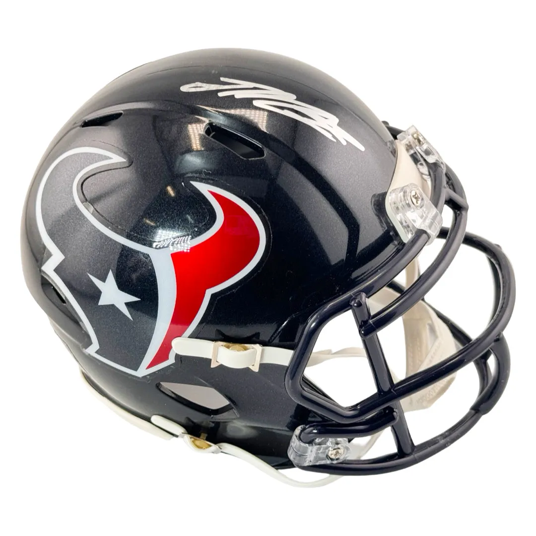 Joe Mixon Signed Houston Texans Speed Mini Football Helmet (JSA)