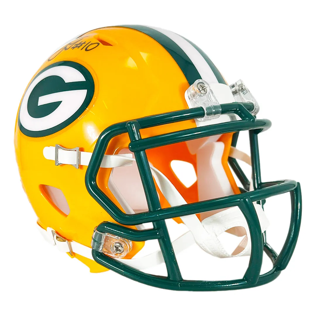 Jordan Love Signed Green Bay Packers Speed Mini Football Helmet (Beckett)