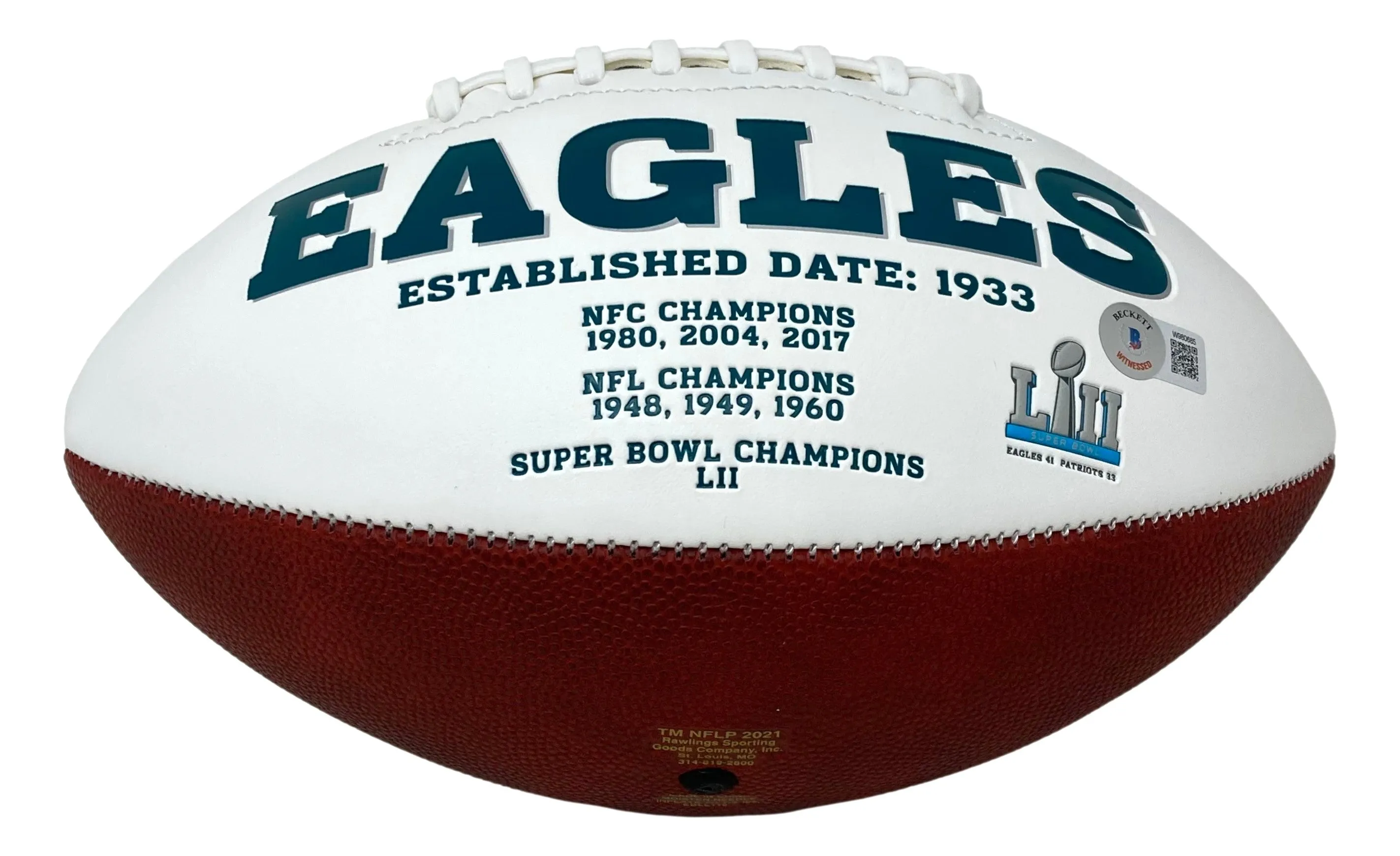 Jordan Mailata Signed Philadelphia Eagles Logo Football BAS ITP