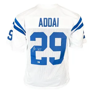 Joseph Addai Signed Indianapolis White Football Jersey (Beckett)