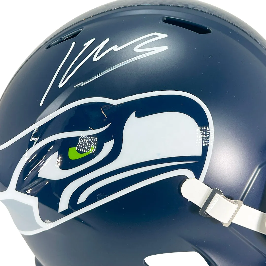 Kenneth Walker Signed Seattle Seahawks Full-Size Speed Replica Football Helmet (Beckett)