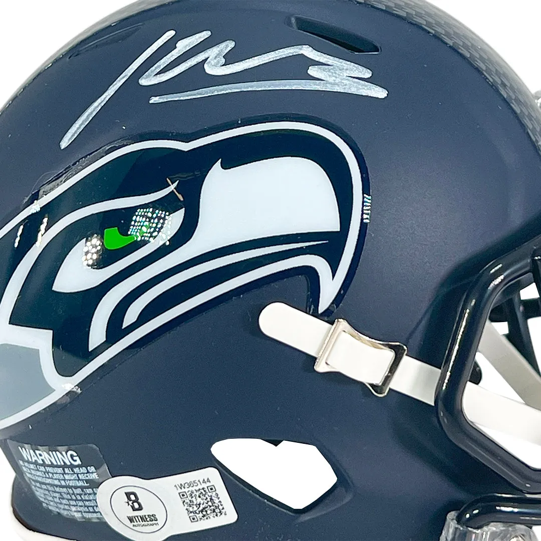 Kenneth Walker Signed Seattle Seahawks Speed Mini Football Helmet (Beckett)