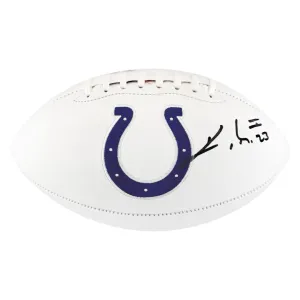 Kenny Moore II Signed Indianapolis Colts Official NFL Team Logo White Football (Beckett)