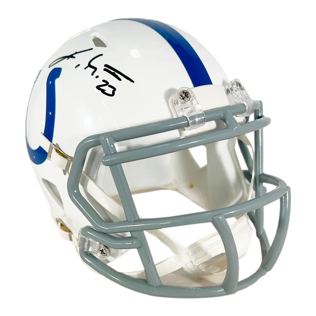 Kenny Moore II Signed Indianapolis Colts Speed White Mini Football Helmet (Beckett)