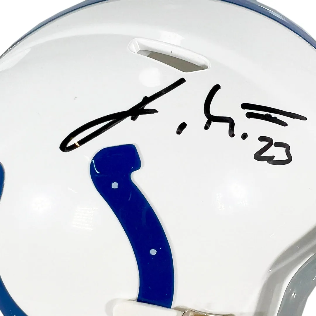 Kenny Moore II Signed Indianapolis Colts Speed White Mini Football Helmet (Beckett)