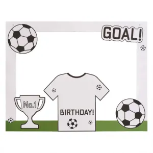 Kick Off Party Football Customisable Photo Booth Frame 64cm x 83cm Each