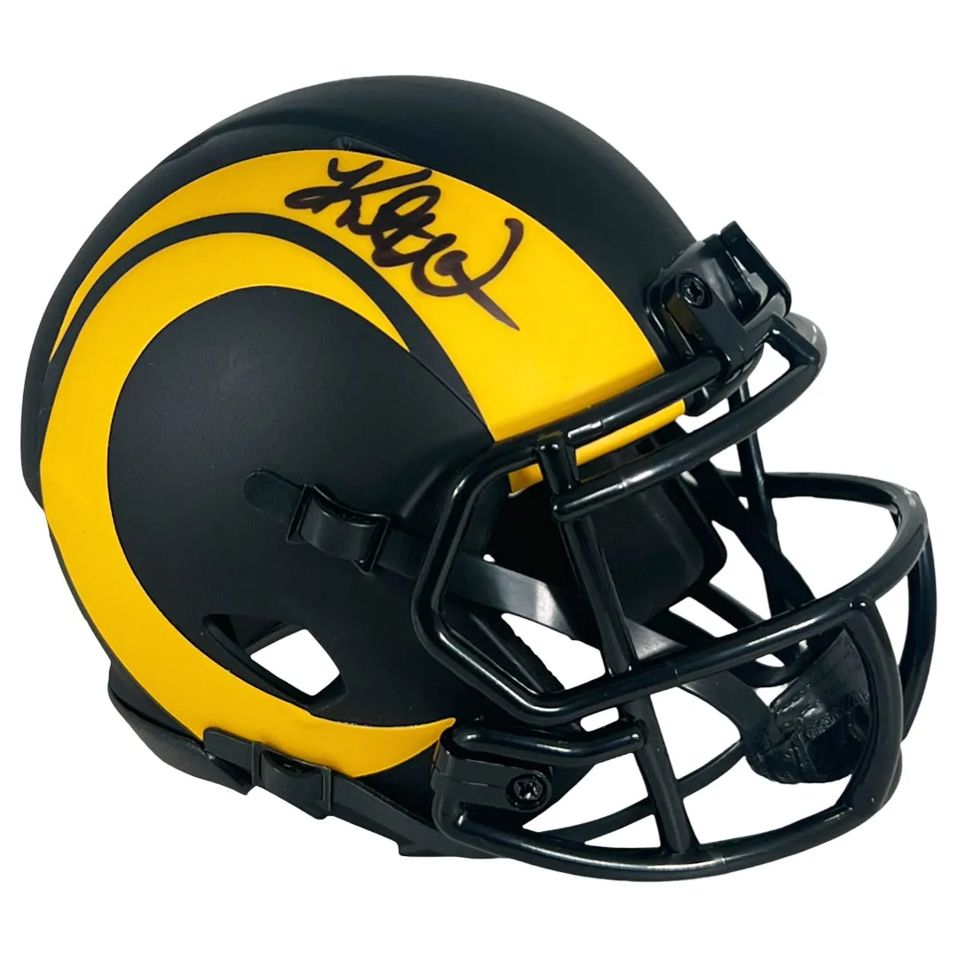 Kurt Warner Signed Los Angeles Rams Eclipse Speed Mini Football Helmet (Beckett)