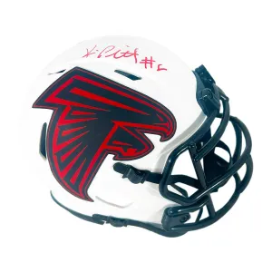 Kyle Pitts Signed Atlanta Falcons Lunar Eclipse Mini Football Helmet (Beckett)