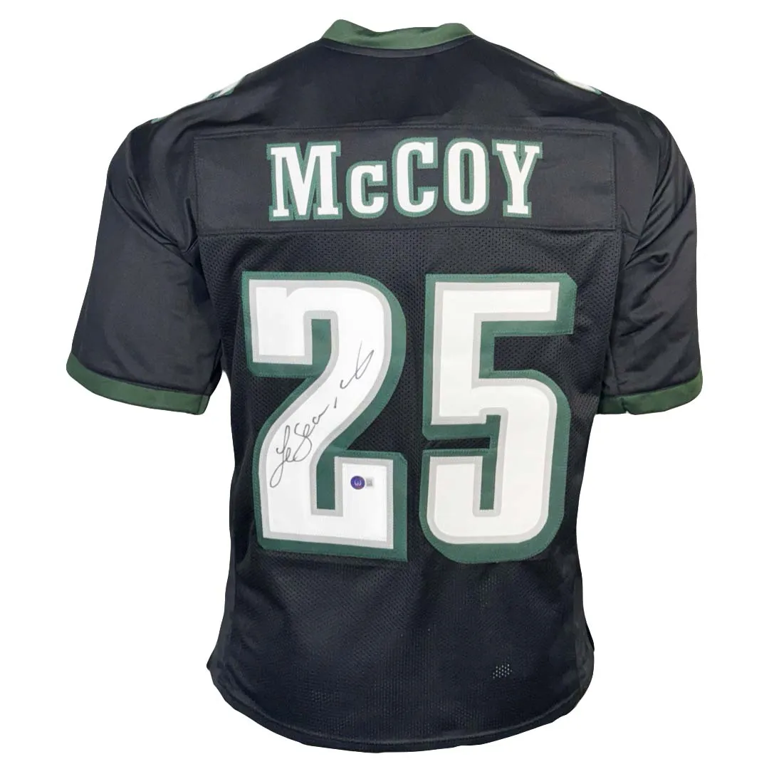 LeSean McCoy Signed Philadelphia Black Football Jersey (Beckett)